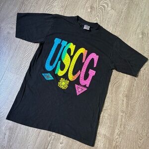 Vintage 1990 USCG T-Shirt Oneita Made in USA Size Large